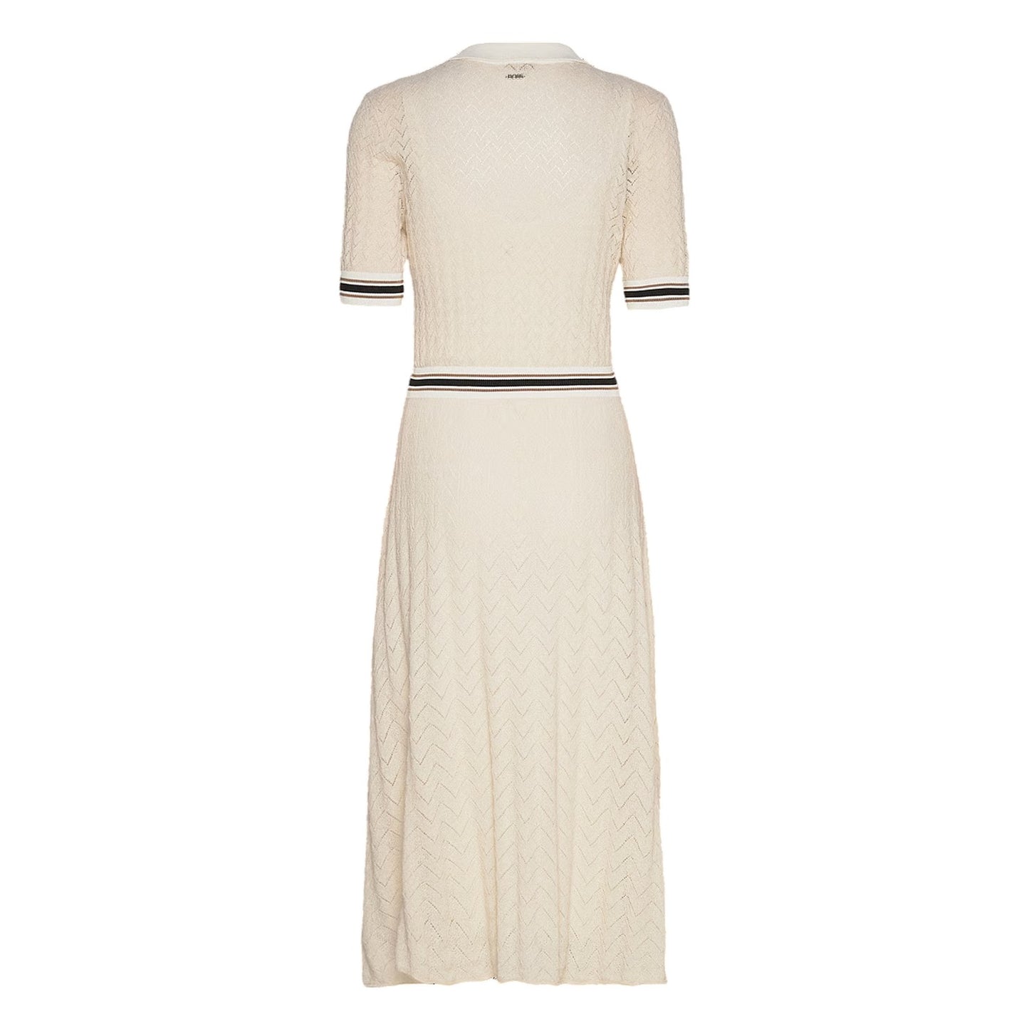 White - Back - Boss Womens-Ladies Faselia Knitted Midi Dress