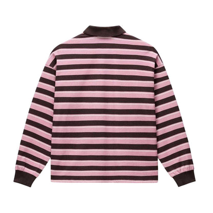 Brown-Pink - Back - Napapijri Womens-Ladies Lehua Striped Polo Shirt