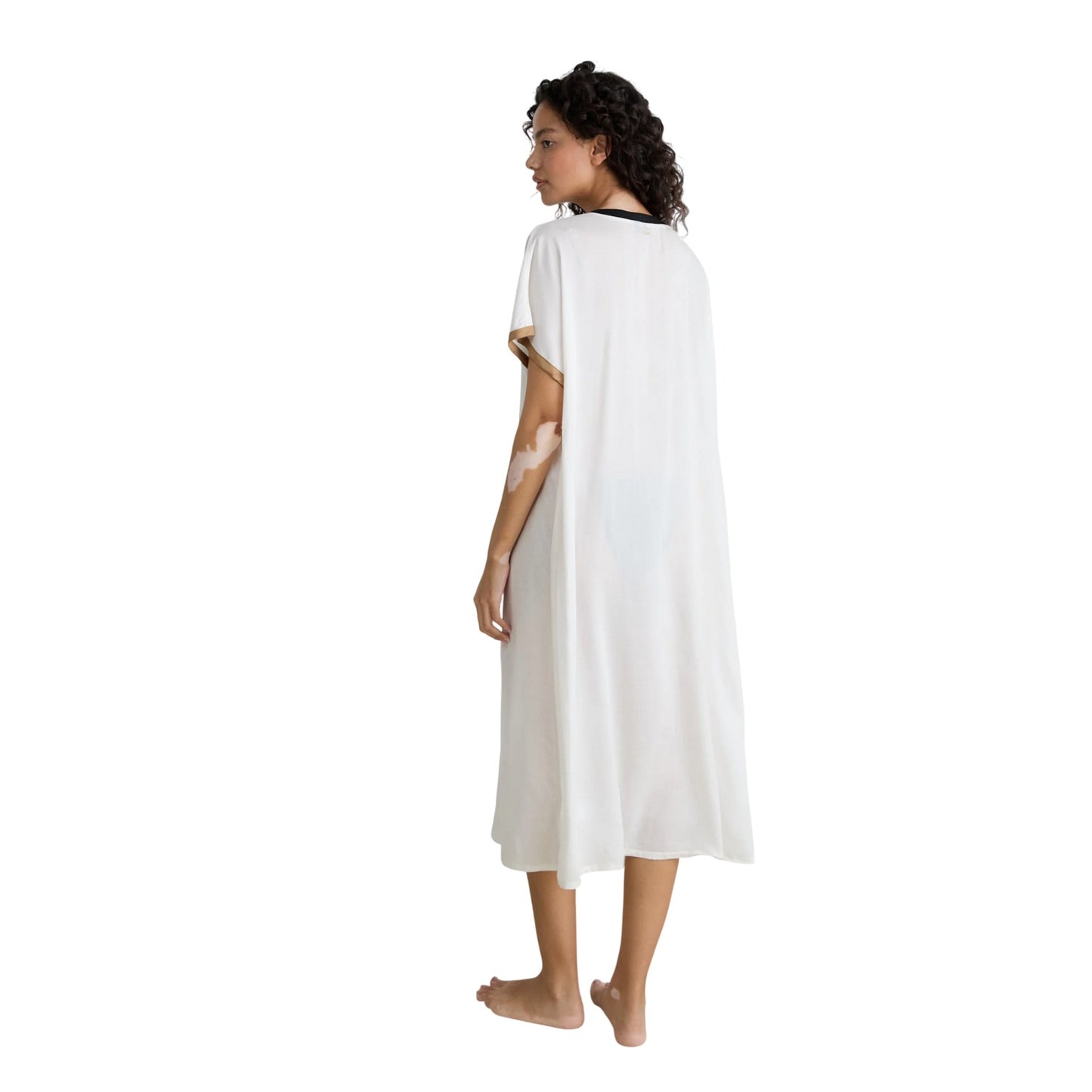 White - Back - Boss Womens-Ladies Relaxed Fit Beach Dress