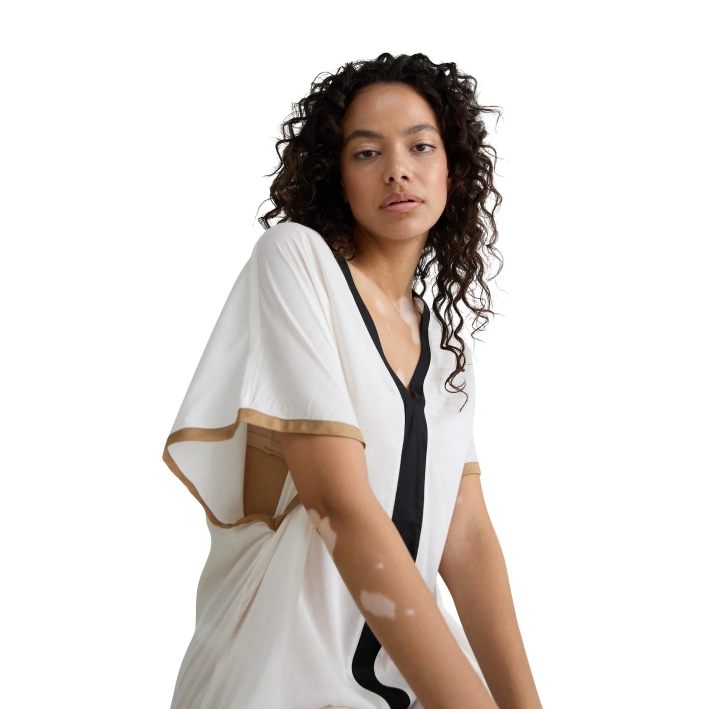 White - Side - Boss Womens-Ladies Relaxed Fit Beach Dress