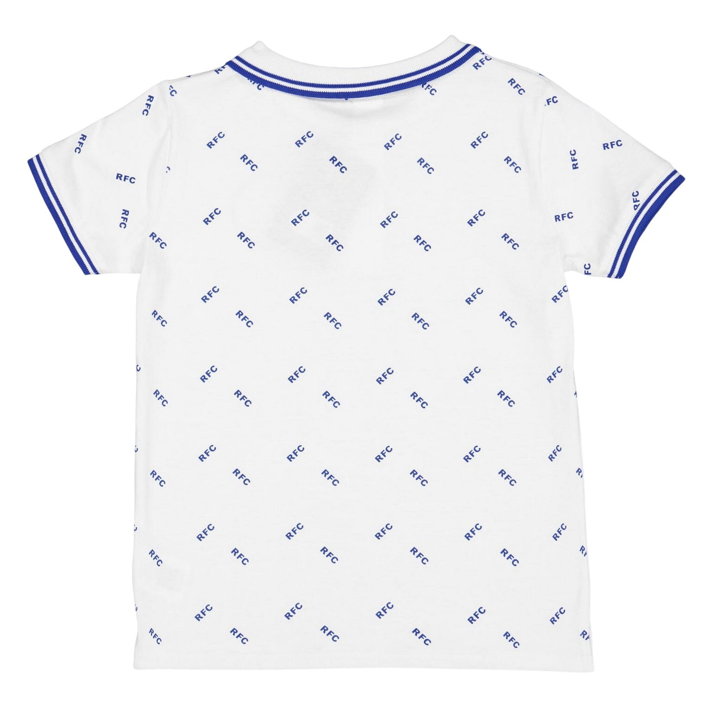 White - Back - Castore Childrens-Kids Rangers FC All-Over Print Polo Shirt