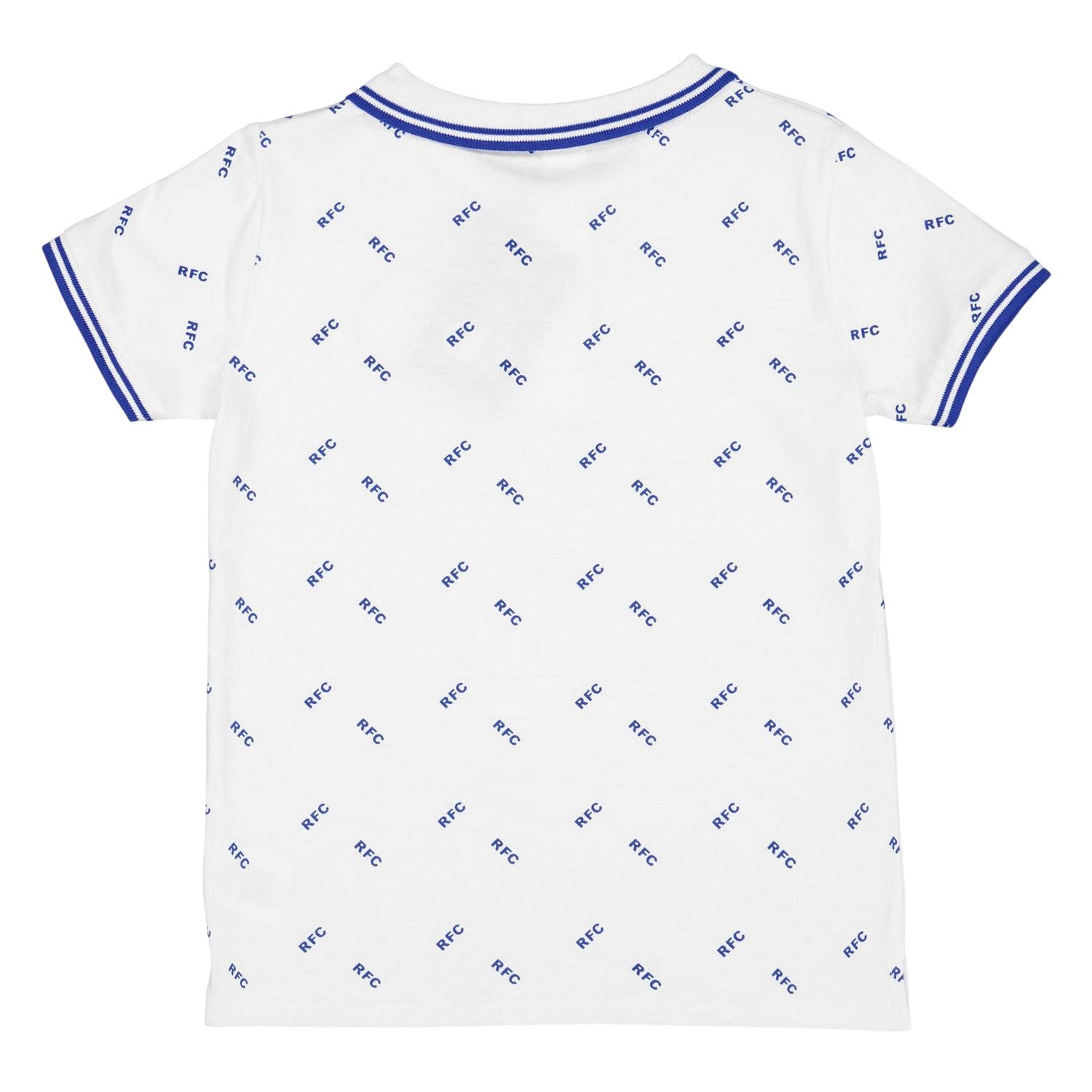 White - Back - Castore Childrens-Kids Rangers FC All-Over Print Polo Shirt