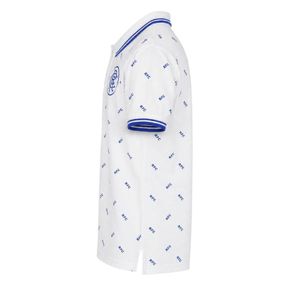 White - Side - Castore Childrens-Kids Rangers FC All-Over Print Polo Shirt