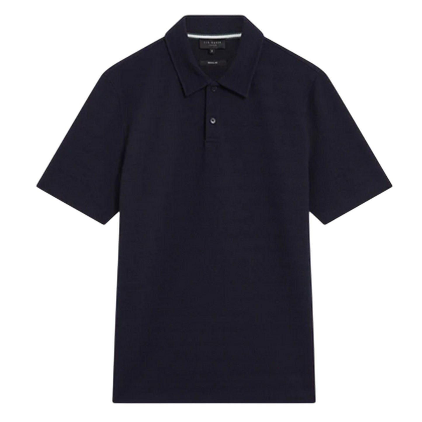 Navy - Front - Ted Baker Mens Textured Collared Polo Shirt