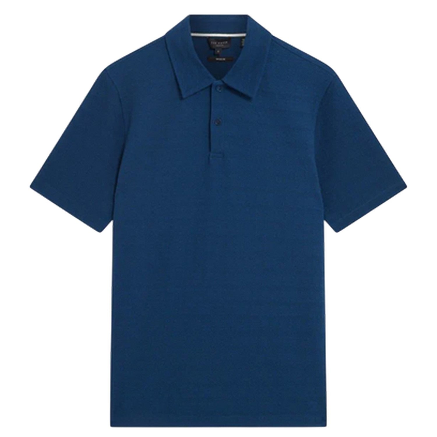 Dark Blue - Front - Ted Baker Mens Textured Collared Polo Shirt