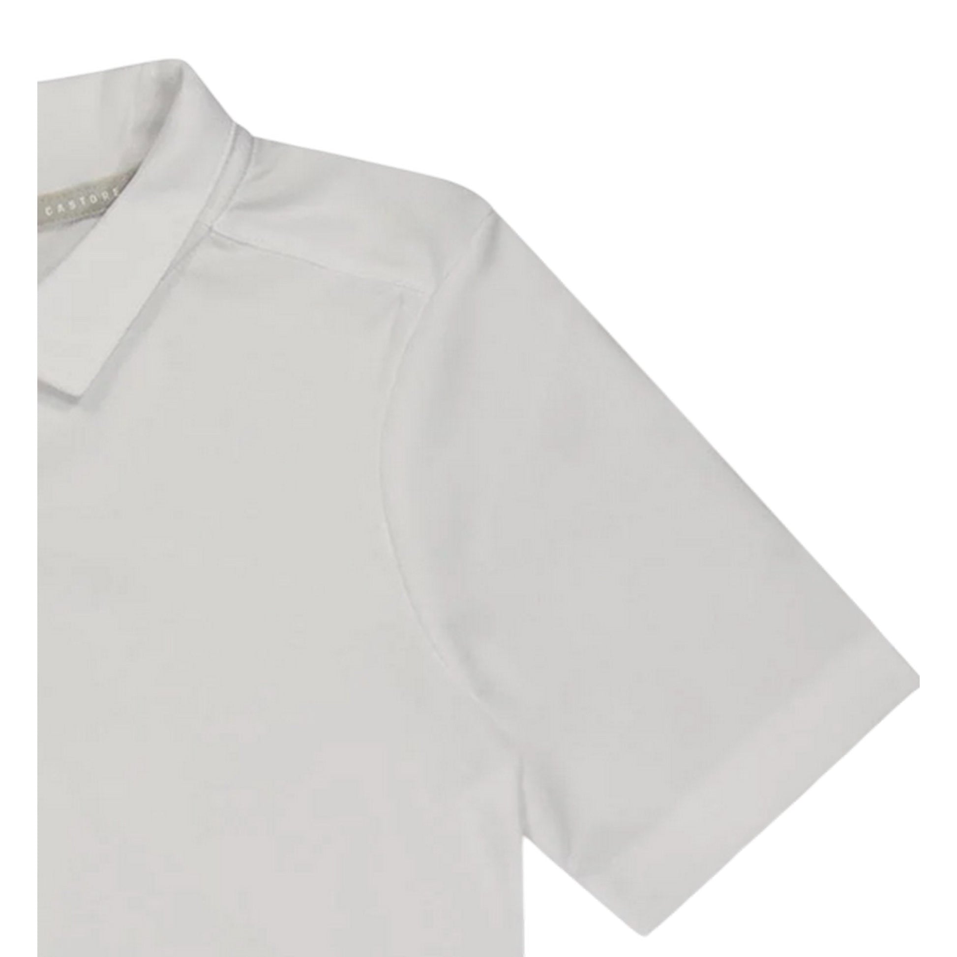 Brilliant White - Side - Castore Childrens-Kids Polo Shirt
