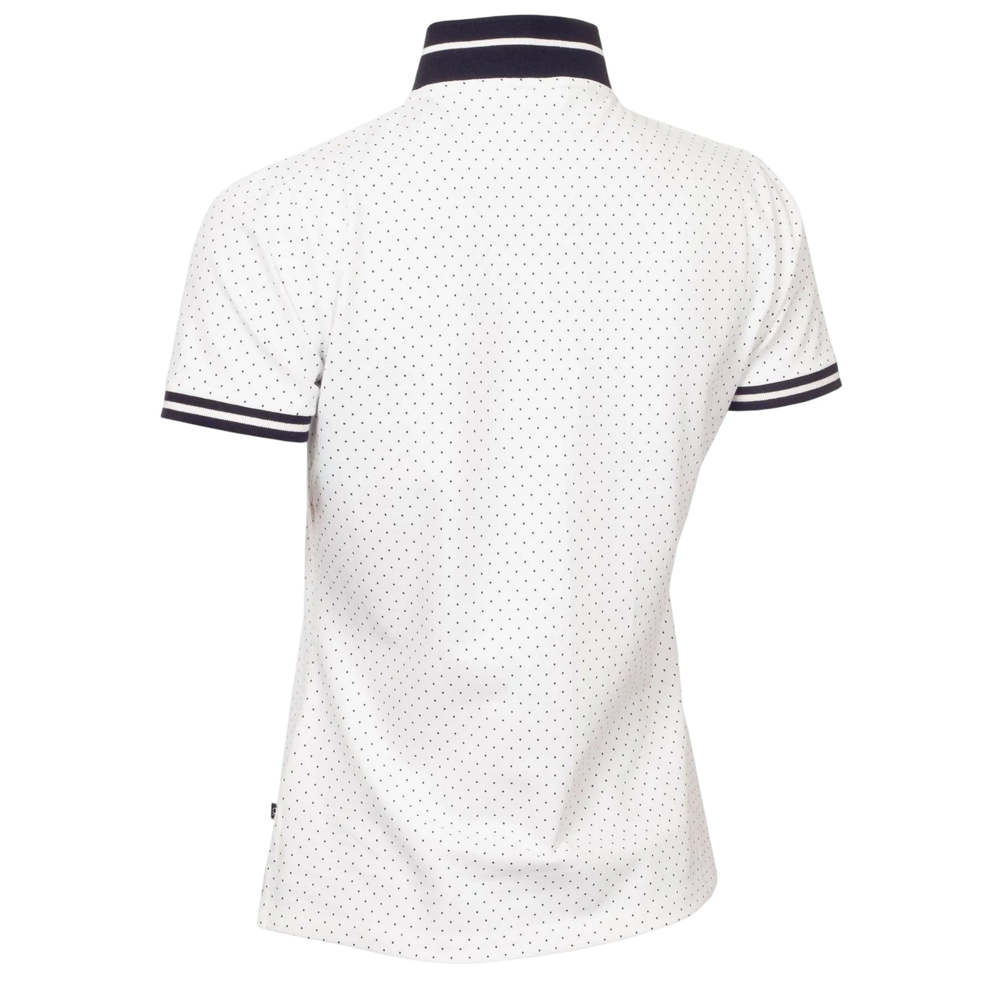 White - Back - Calvin Klein Womens-Ladies Camilla Micro-Dot Polo Shirt