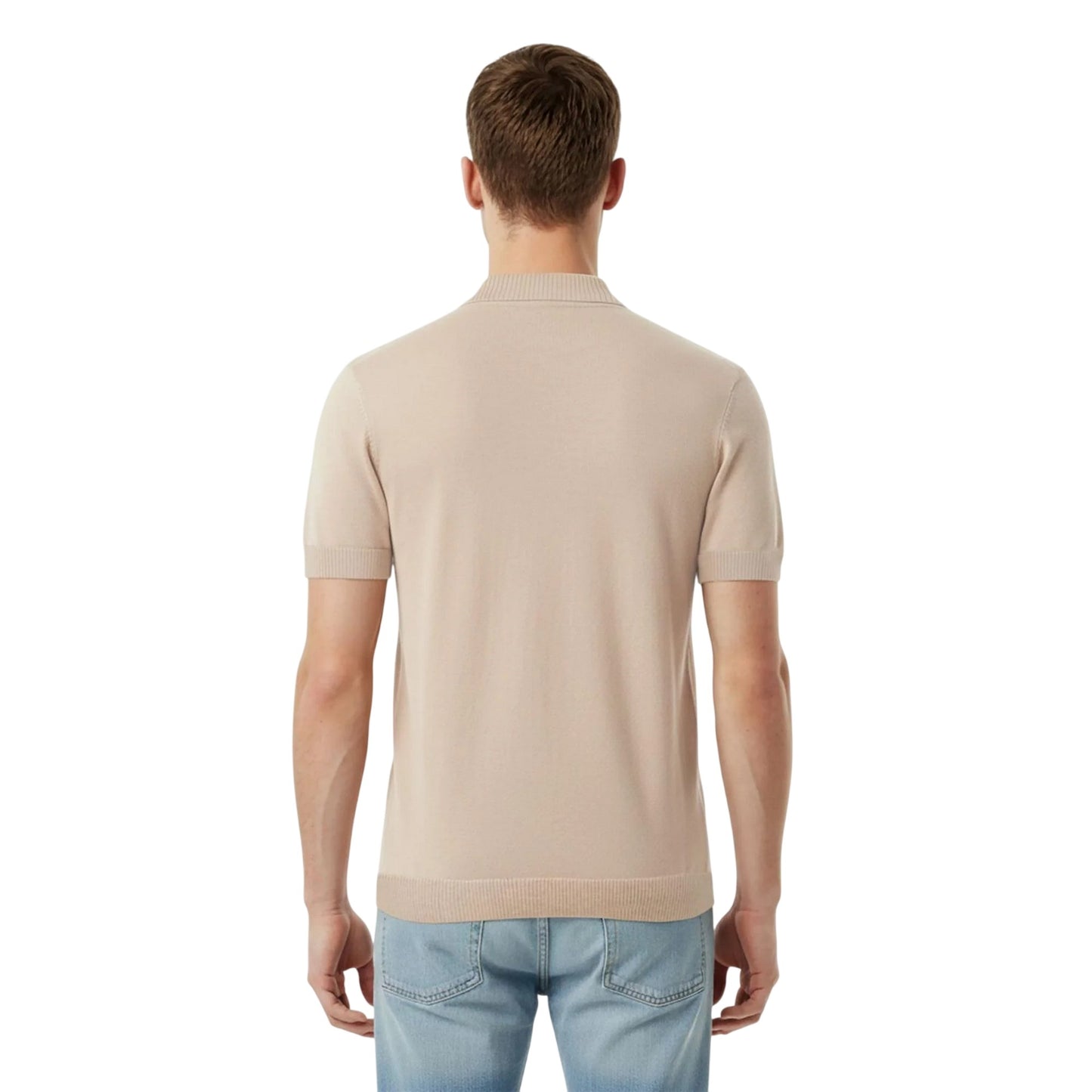 Beige - Lifestyle - Jack Wills Mens Ribbed Polo Shirt