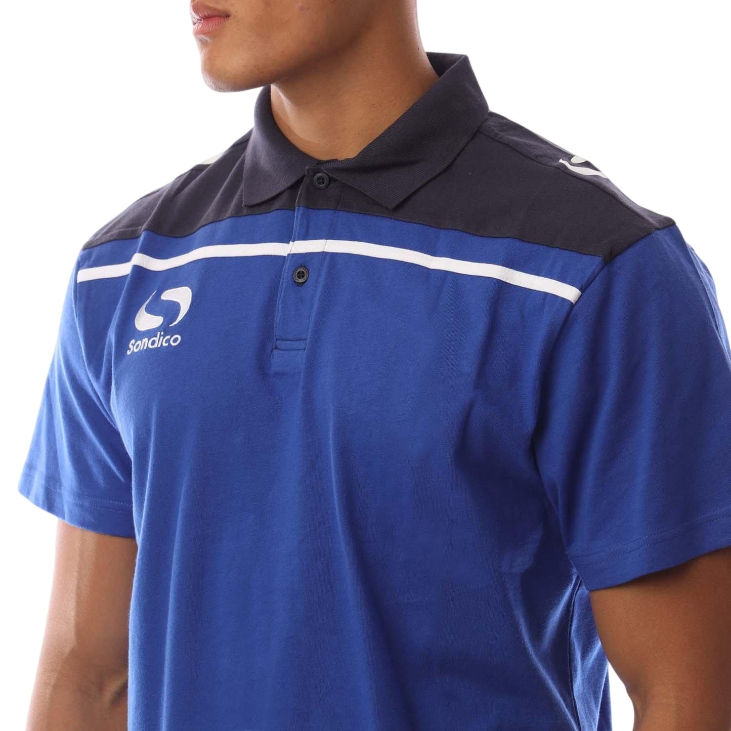 Royal Blue-Navy - Side - Sondico Mens Precision Collared Polo Shirt