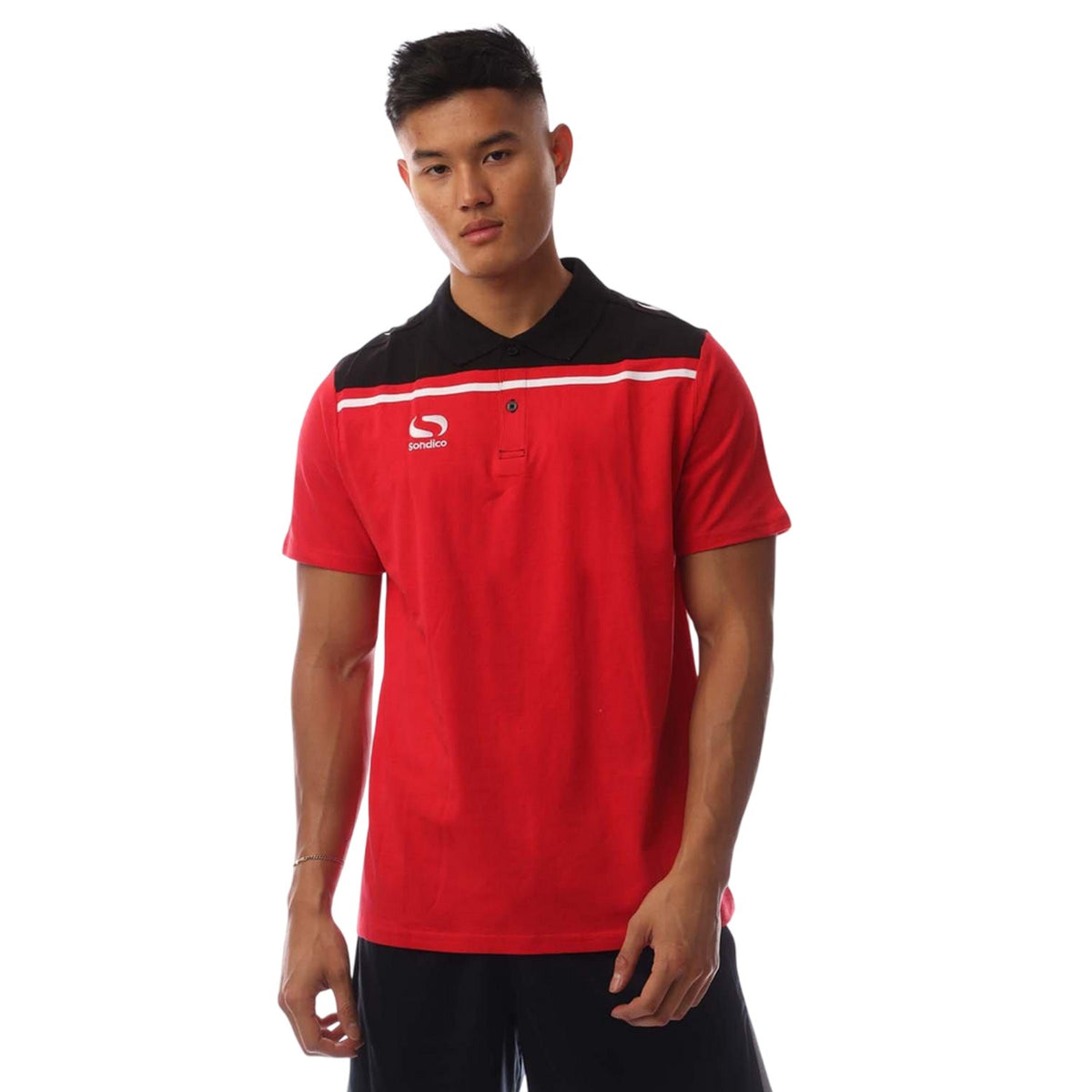 Red-Black - Front - Sondico Mens Precision Collared Polo Shirt