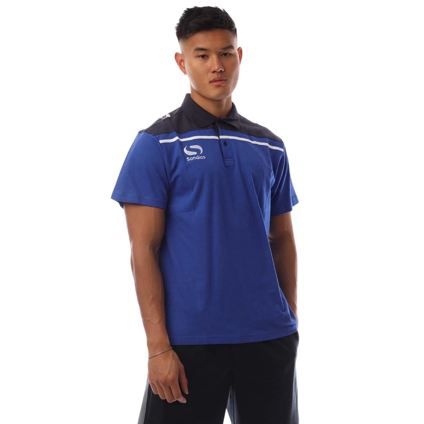 Royal Blue-Navy - Front - Sondico Mens Precision Collared Polo Shirt