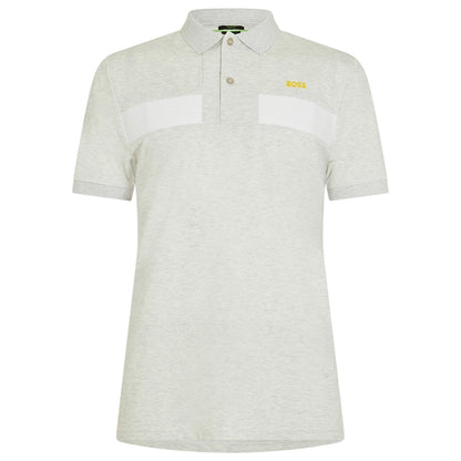 Light Grey-Pastel Grey - Front - Boss Mens Paule 2 Polo Shirt