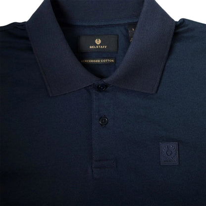 Ink - Side - Belstaff Mens Steel Short-Sleeved Polo Shirt
