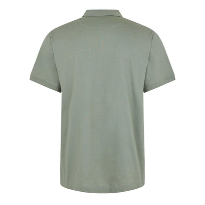 Lichen - Back - Belstaff Mens Steel Short-Sleeved Polo Shirt