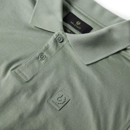 Lichen - Side - Belstaff Mens Steel Short-Sleeved Polo Shirt