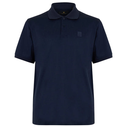 Ink - Front - Belstaff Mens Steel Short-Sleeved Polo Shirt