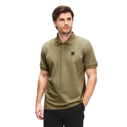 Fatigue Green - Side - Belstaff Mens Pique Polo Shirt