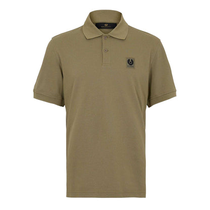 Fatigue Green - Front - Belstaff Mens Pique Polo Shirt
