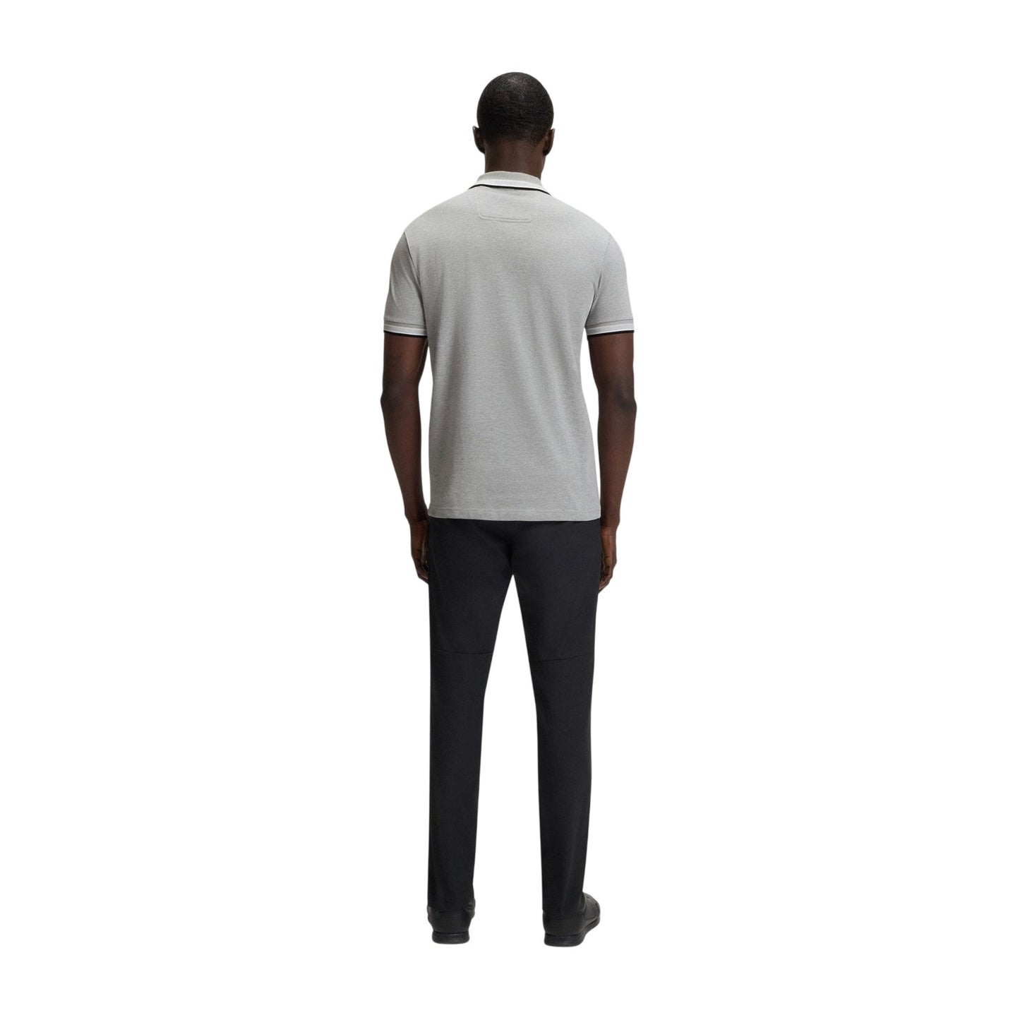 Silver - Back - Boss Mens Paddy Euro Polo Shirt