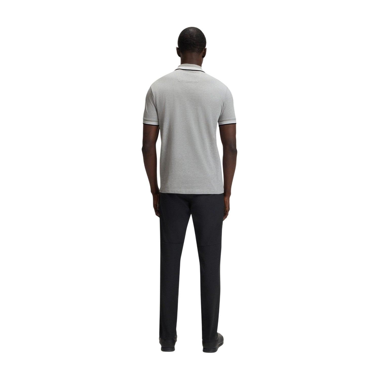 Silver - Back - Boss Mens Paddy Euro Polo Shirt