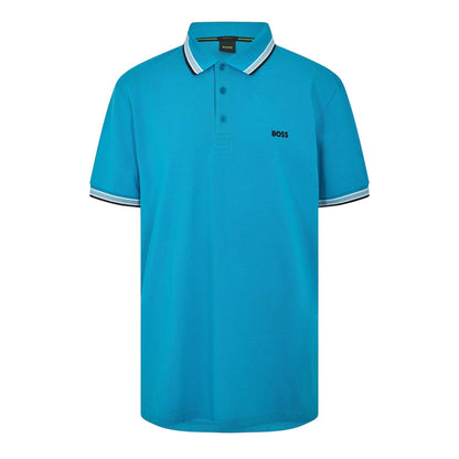 Turquoise-Aqua - Front - Boss Mens Paddy Euro Polo Shirt