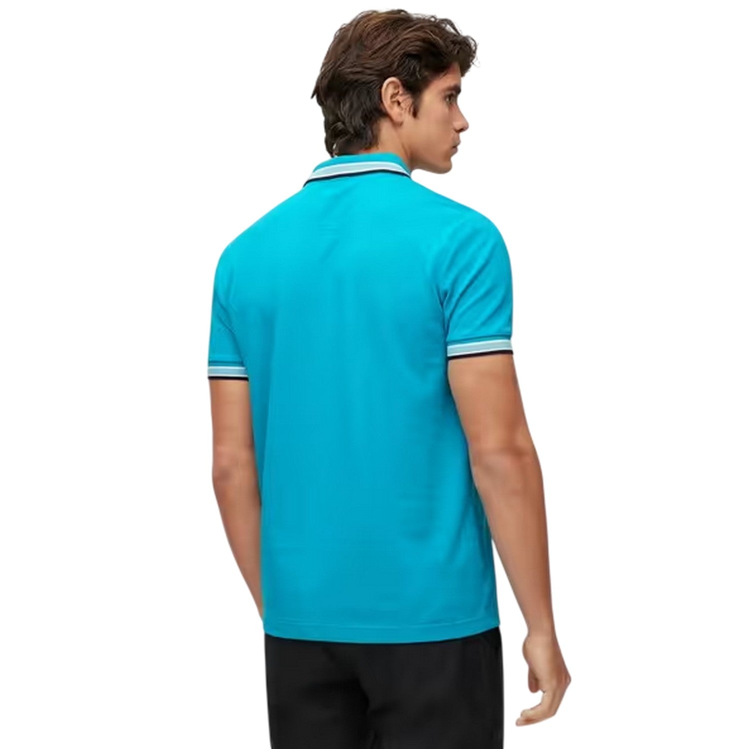 Turquoise-Aqua - Back - Boss Mens Paddy Euro Polo Shirt