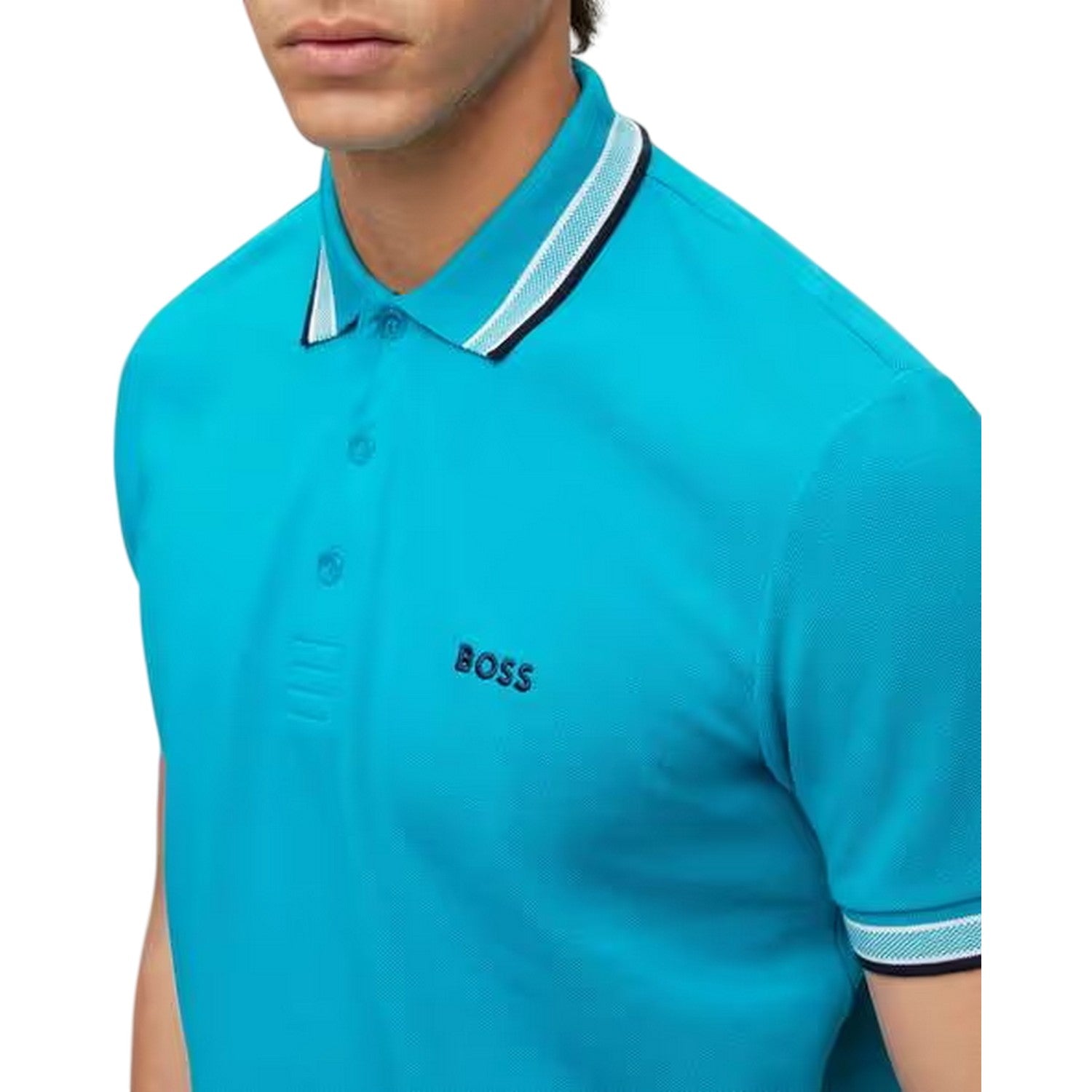 Turquoise-Aqua - Lifestyle - Boss Mens Paddy Euro Polo Shirt