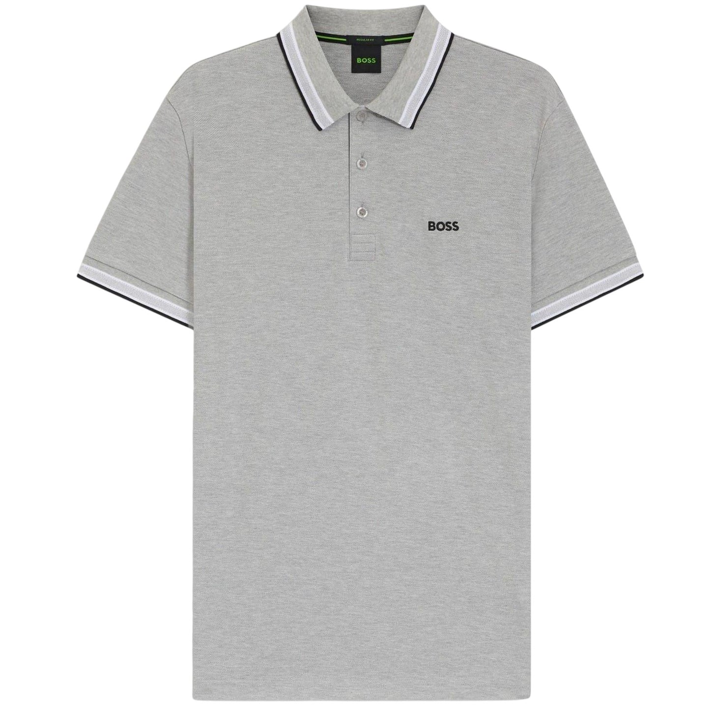 Silver - Front - Boss Mens Paddy Euro Polo Shirt