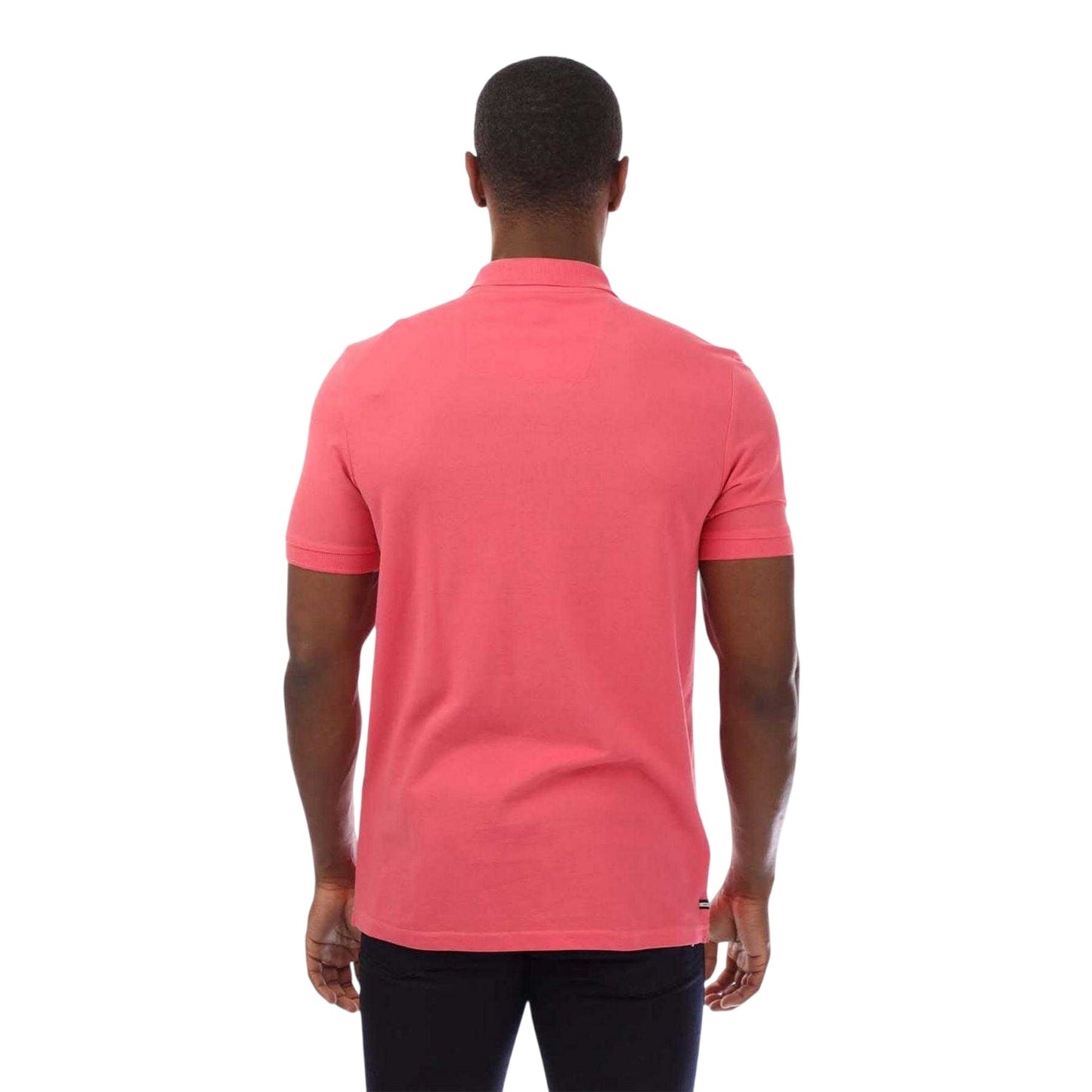 Rose - Back - Weekend Offender Mens Barnum Short-Sleeved Polo Shirt