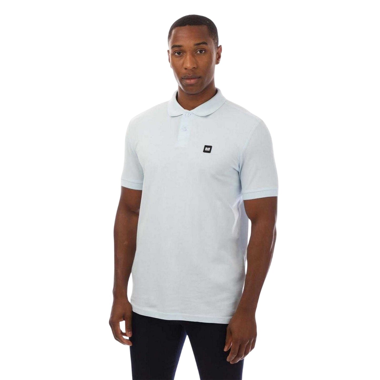 Sky Blue - Front - Weekend Offender Mens Barnum Short-Sleeved Polo Shirt