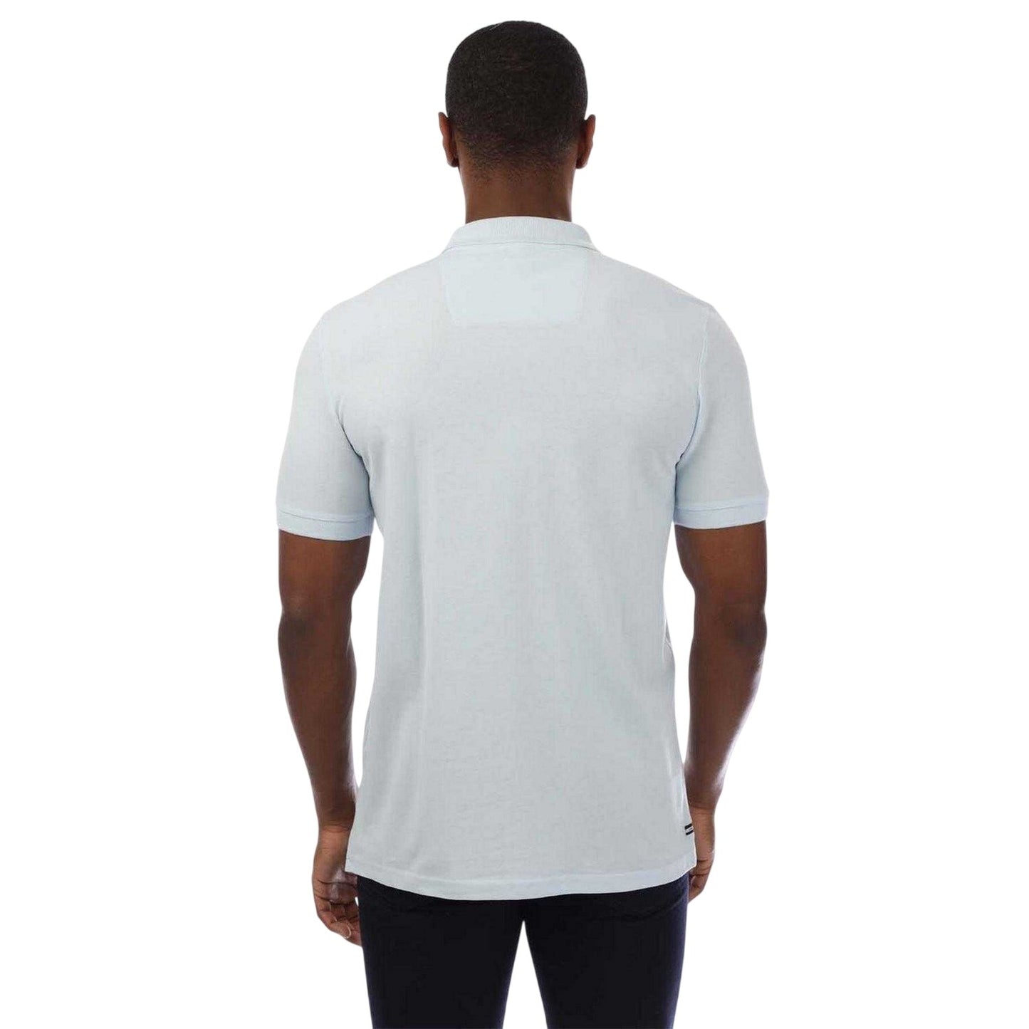 Sky Blue - Back - Weekend Offender Mens Barnum Short-Sleeved Polo Shirt