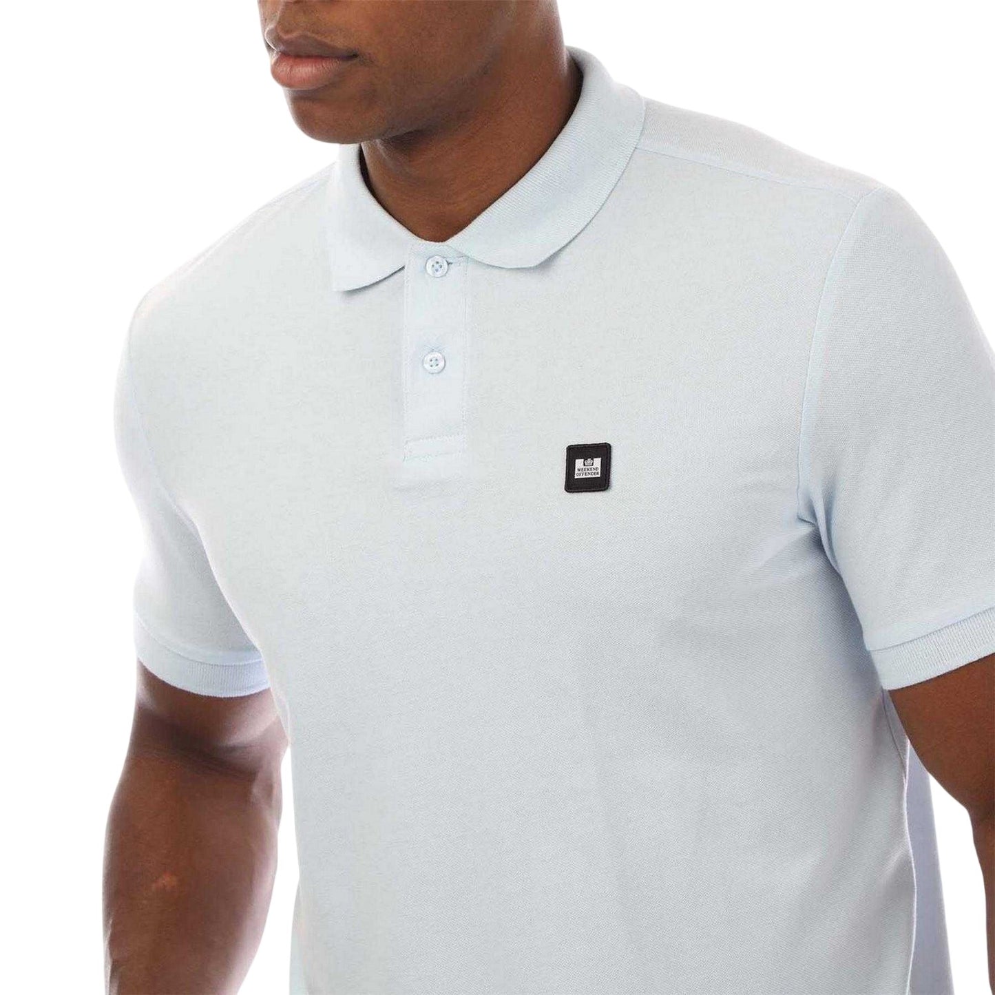 Sky Blue - Side - Weekend Offender Mens Barnum Short-Sleeved Polo Shirt