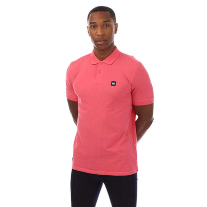 Rose - Front - Weekend Offender Mens Barnum Short-Sleeved Polo Shirt