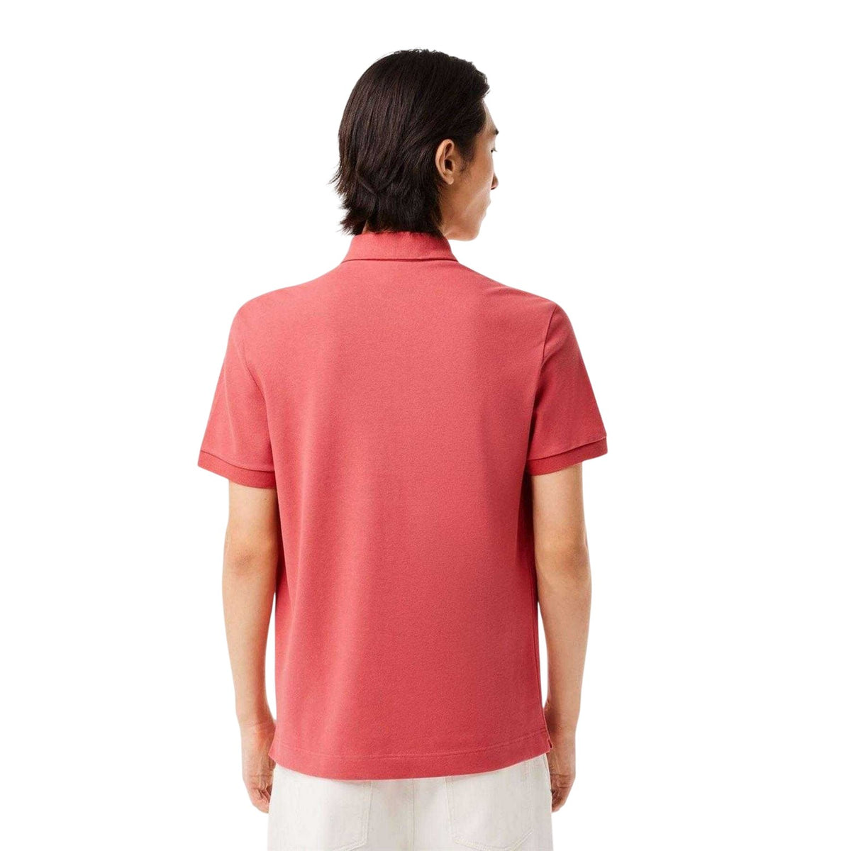 Red - Back - Lacoste Mens Paris Stretch Polo Shirt