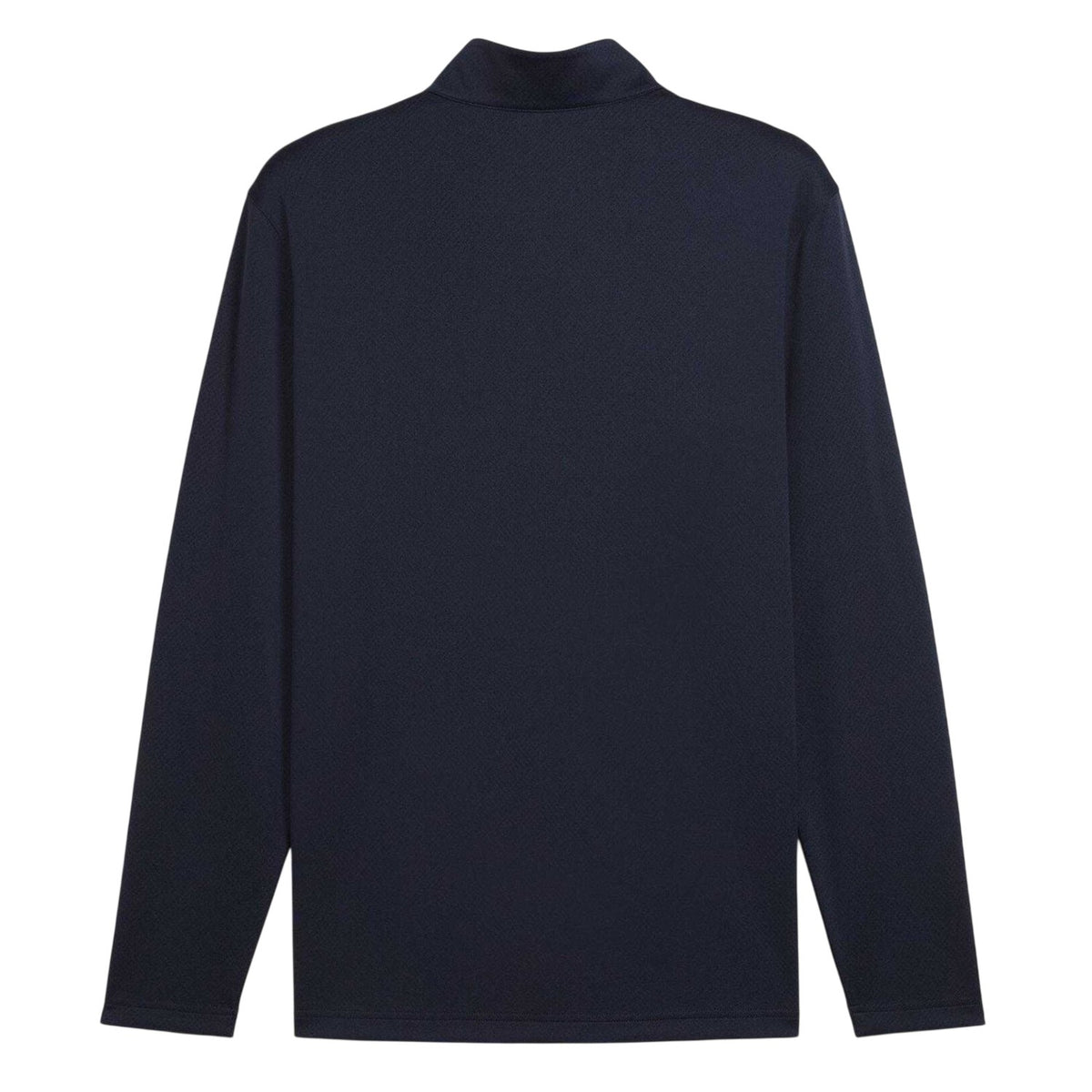 Deep Navy - Back - Puma Mens Performance Slim Long-Sleeved Polo Shirt