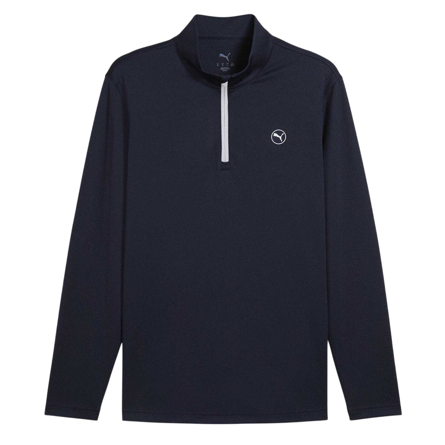Deep Navy - Front - Puma Mens Performance Slim Long-Sleeved Polo Shirt