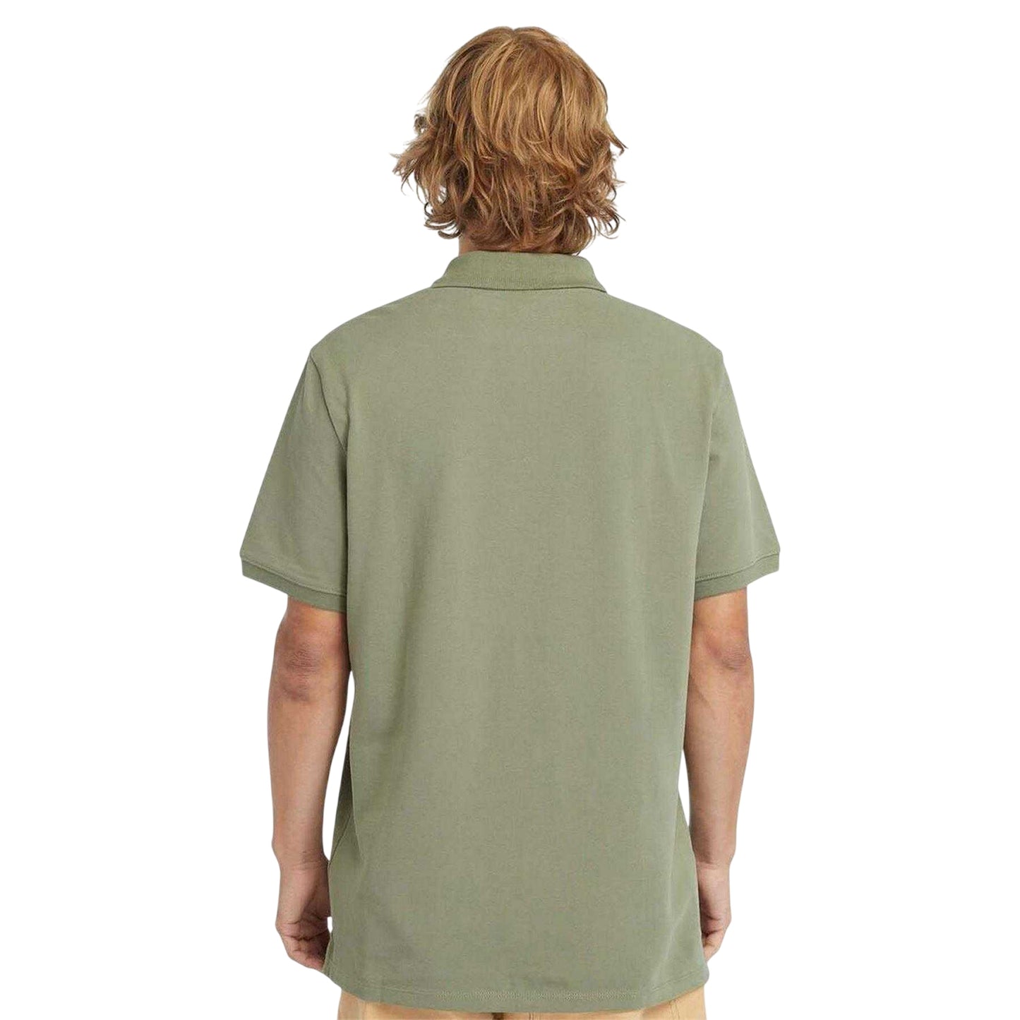 Green - Back - Timberland Mens Oyster River Logo Cotton Polo Shirt