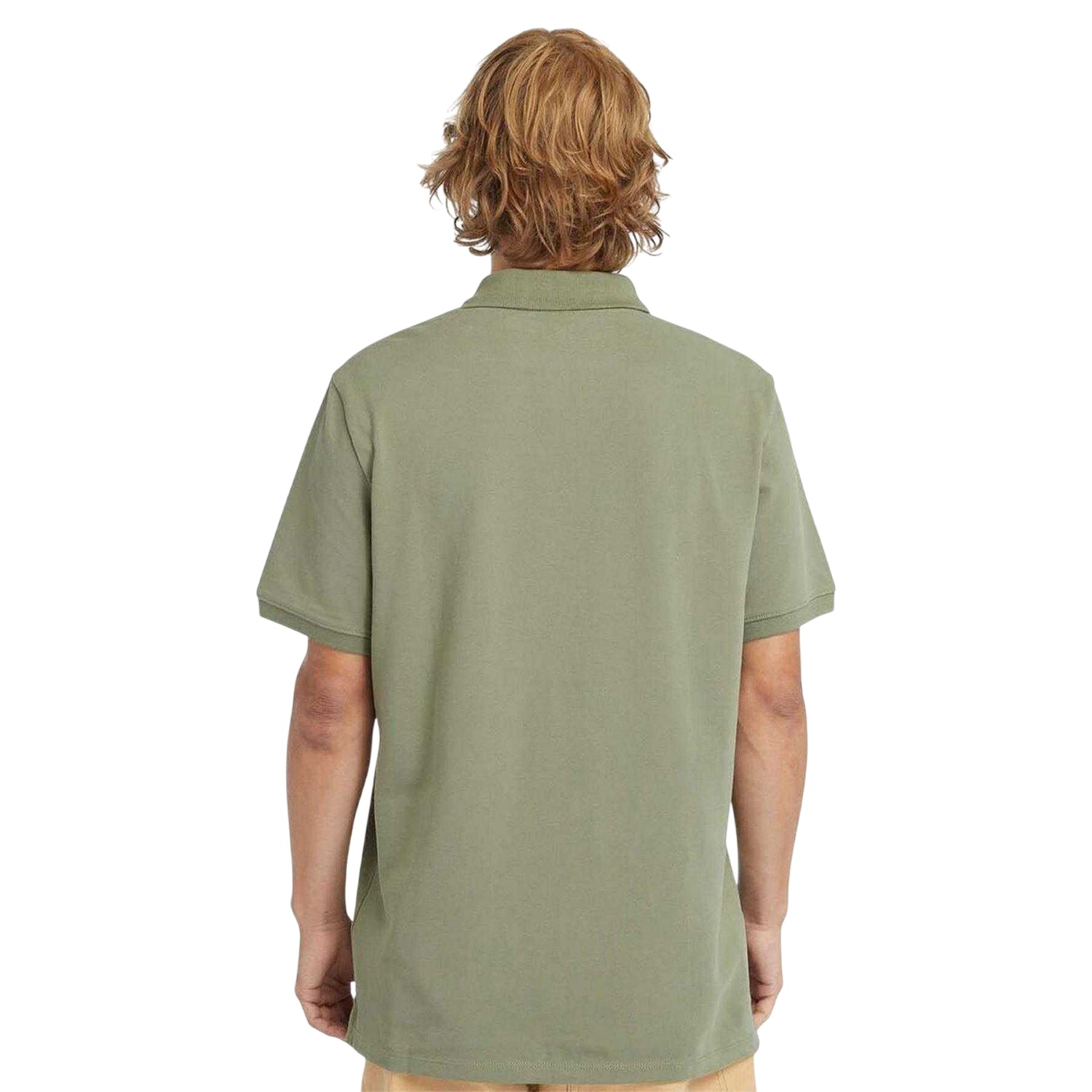 Green - Back - Timberland Mens Oyster River Logo Cotton Polo Shirt