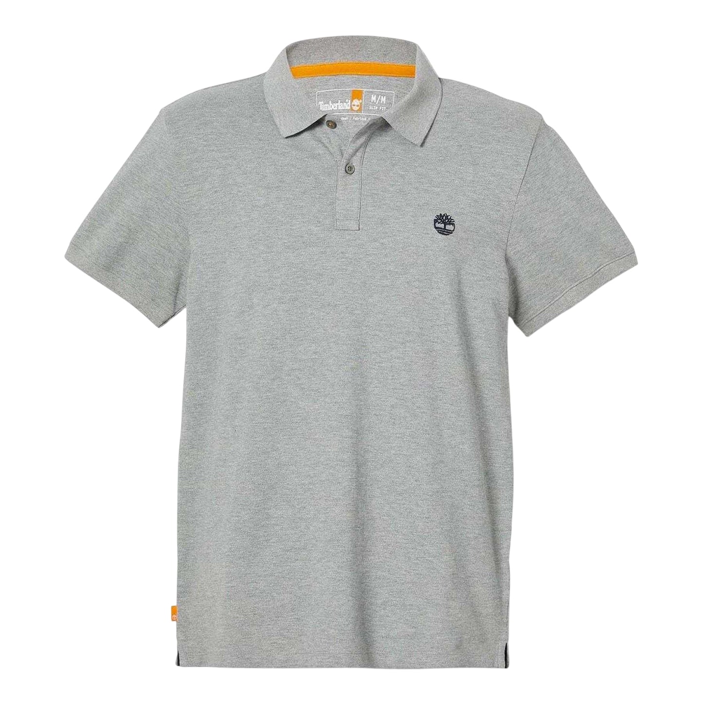Grey - Front - Timberland Mens Oyster River Logo Cotton Polo Shirt