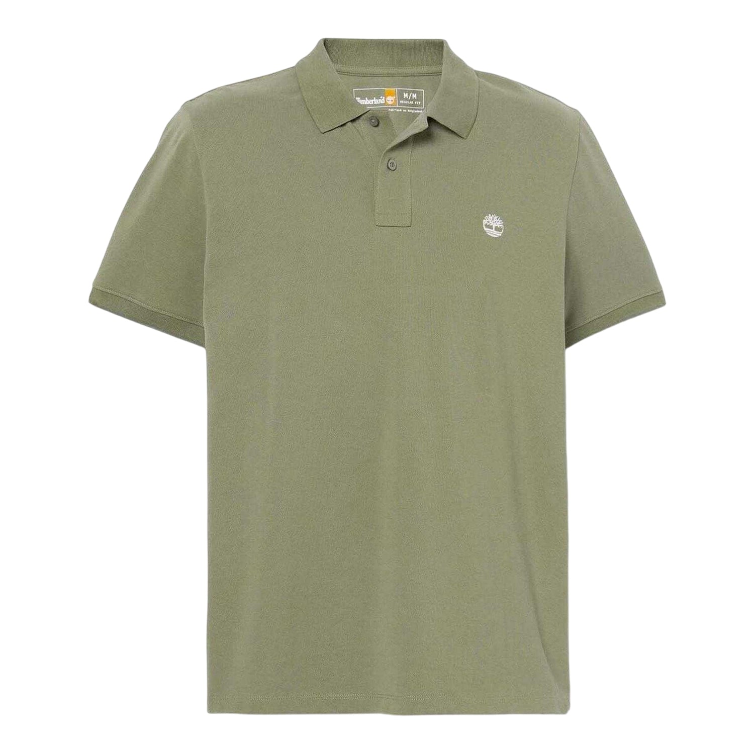 Green - Front - Timberland Mens Oyster River Logo Cotton Polo Shirt