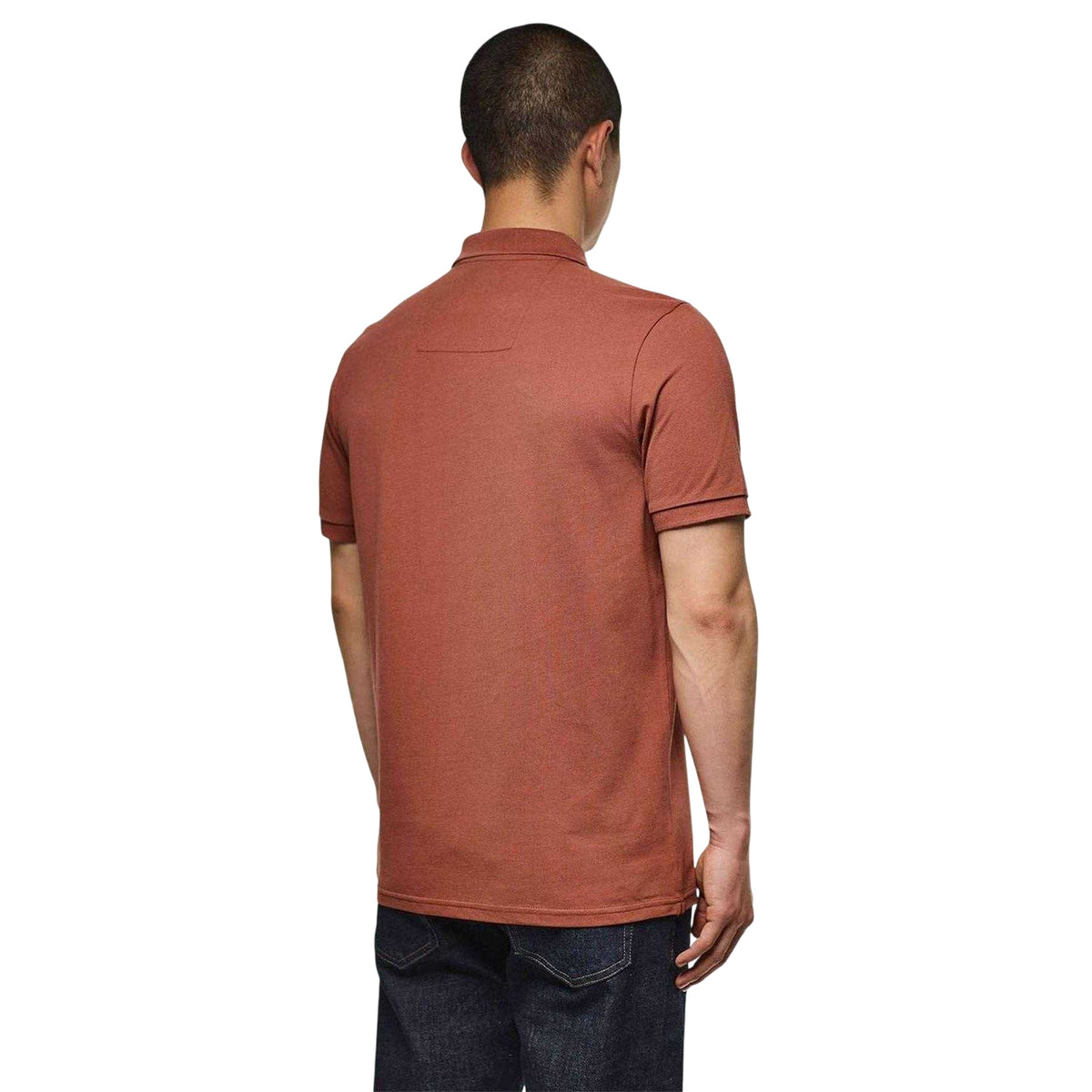 Rust - Back - Weekend Offender Mens Caneiros Polo Shirt