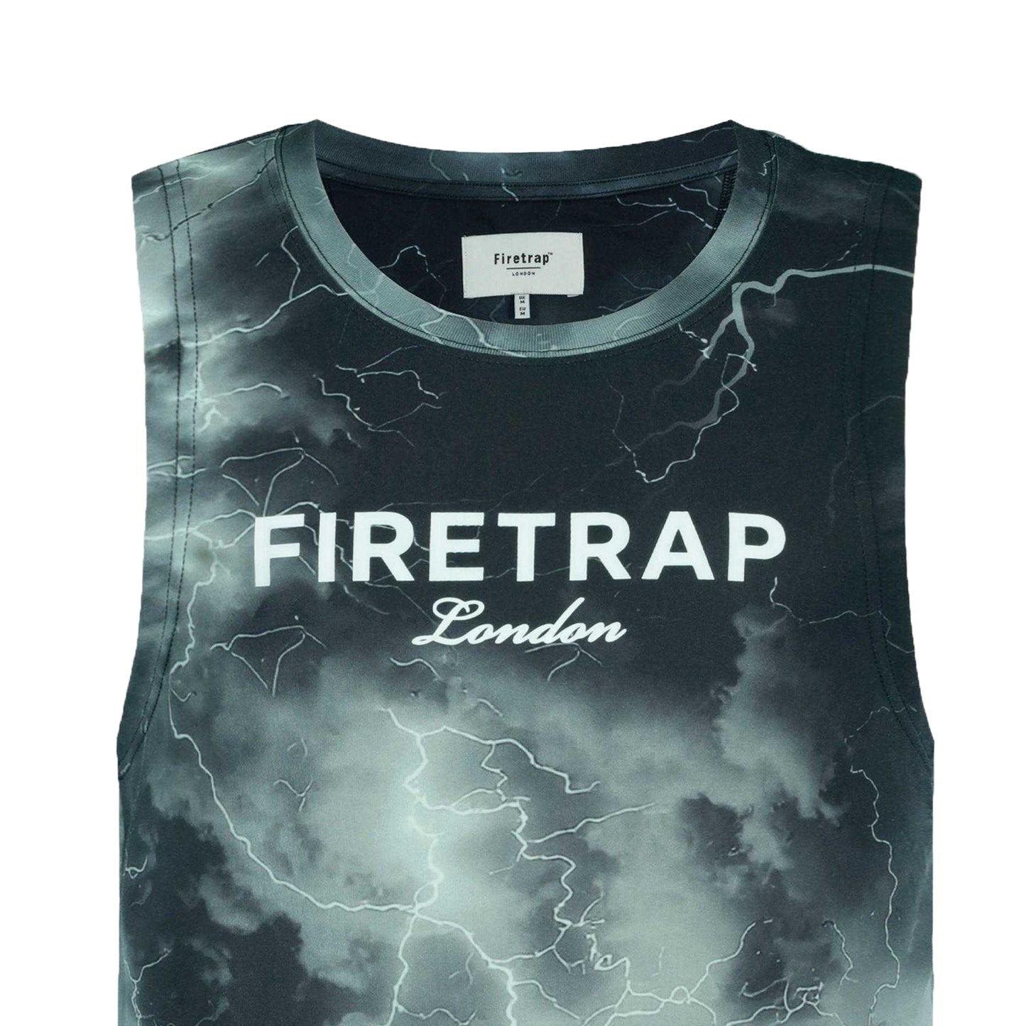 Dark - Lifestyle - Firetrap Mens Lightning Sleeveless Vest Top