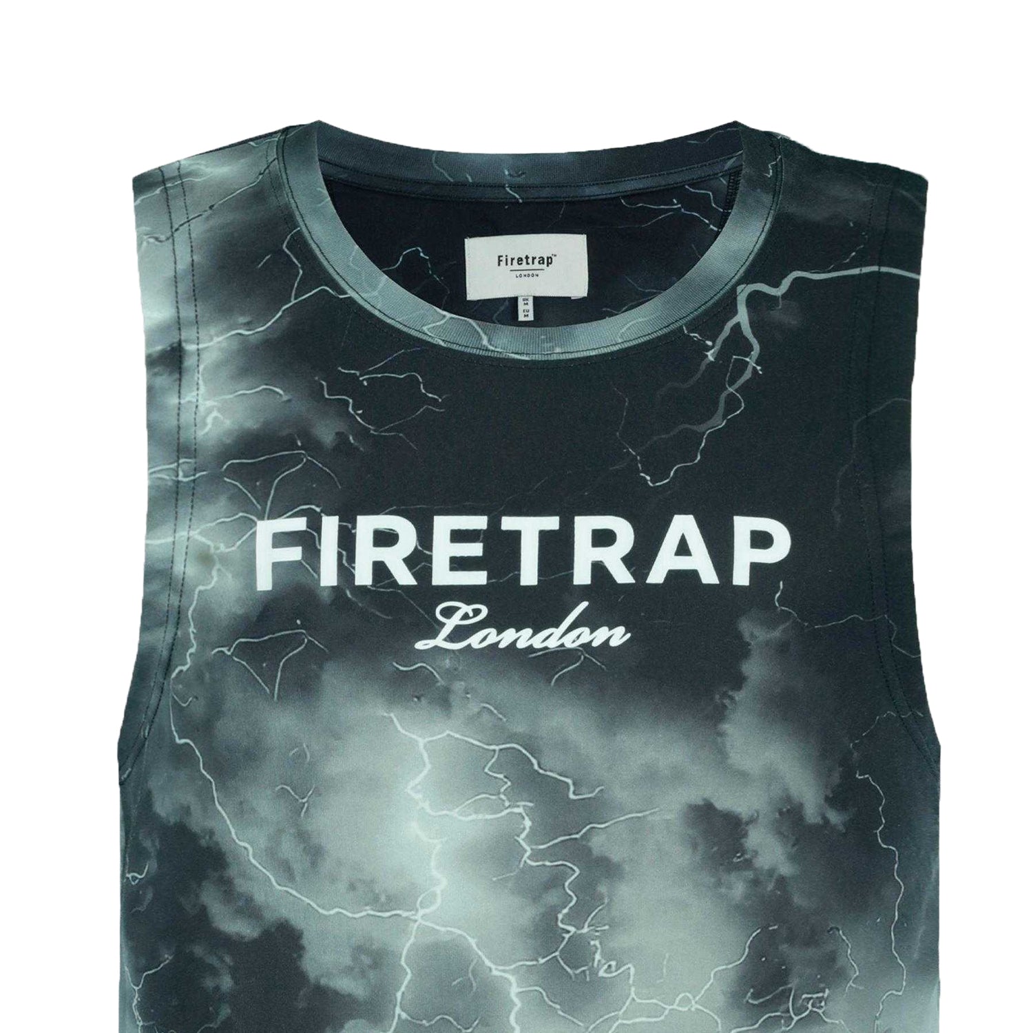 Dark - Lifestyle - Firetrap Mens Lightning Sleeveless Vest Top