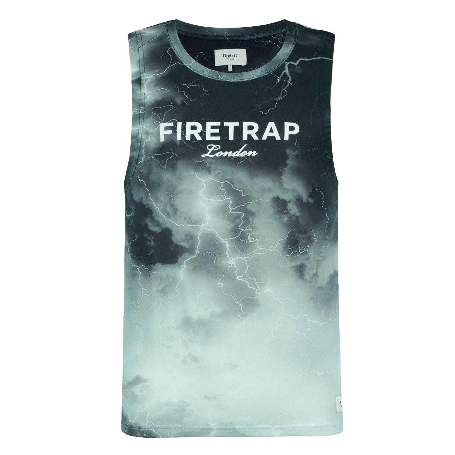 Dark - Front - Firetrap Mens Lightning Sleeveless Vest Top