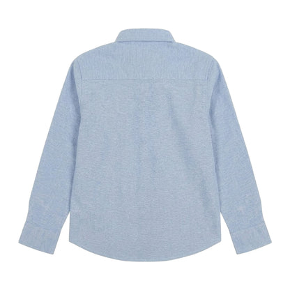 Blue - Back - Firetrap Boys Oxford Pocket Long-Sleeved Shirt