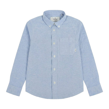 Blue - Front - Firetrap Boys Oxford Pocket Long-Sleeved Shirt