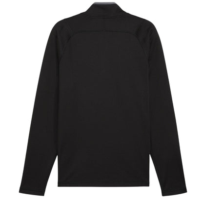 Puma Black - Back - Puma Mens Quarter Zip Long-Sleeved Polo Shirt