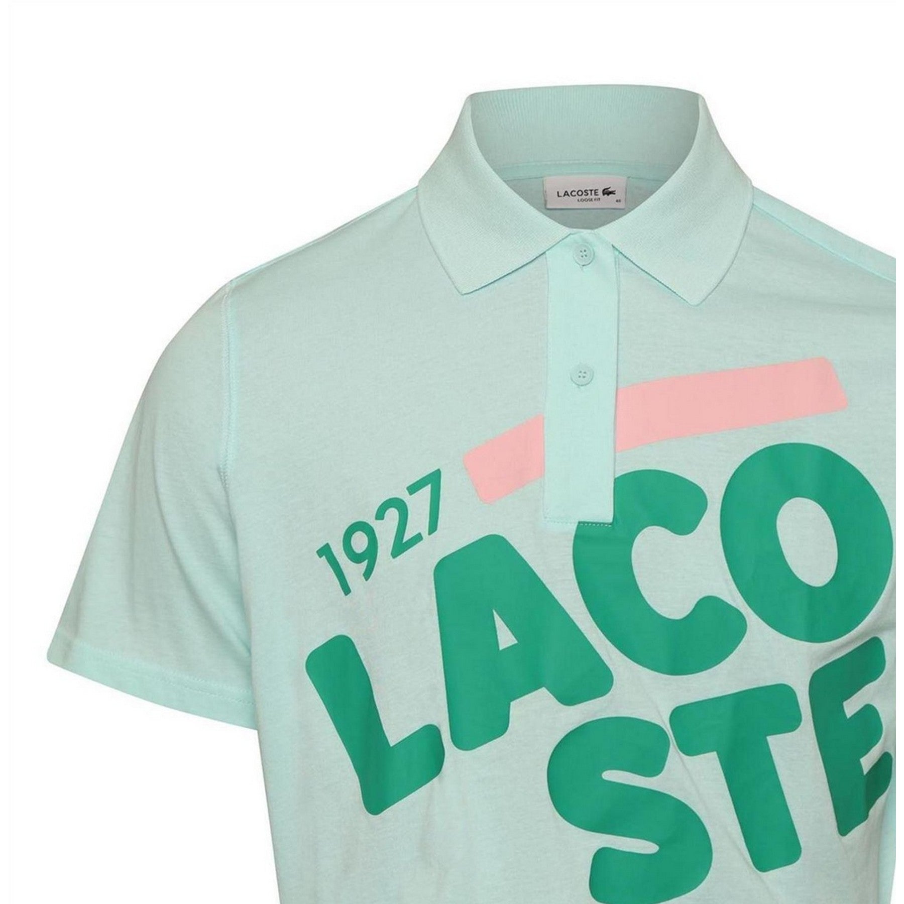 Green - Side - Lacoste Womens-Ladies Organic Cotton Cropped Polo Shirt