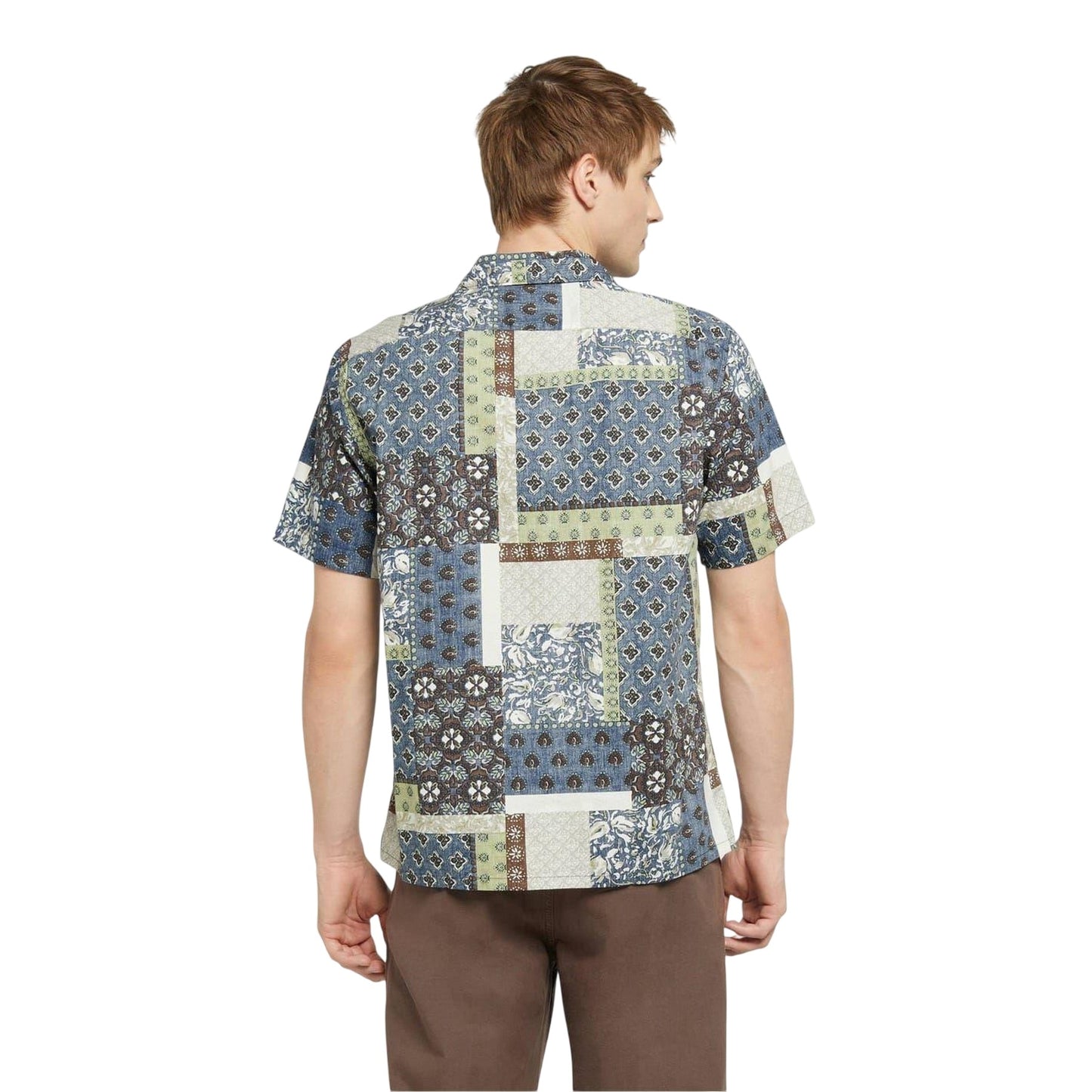 Blue-Green-Brown - Back - Levis Mens Sunset Camp Regular Shirt
