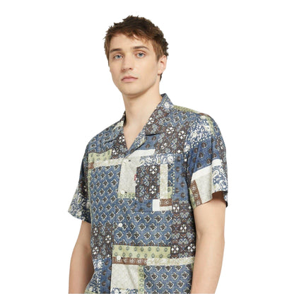 Blue-Green-Brown - Side - Levis Mens Sunset Camp Regular Shirt